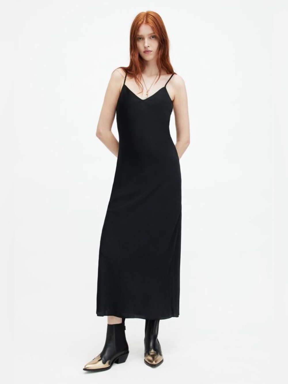 All Saints BRYONY MAXI SLIP DRESS